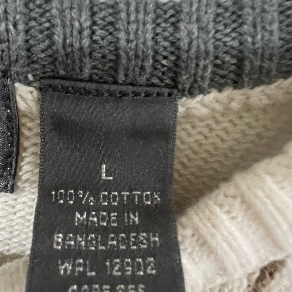 Oscar De La Renta vintage sweater, size L cream multi, 100% cotton - Picture 9 of 10